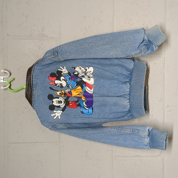 Jerry Leigh Other - Vintage 1980 90's Denim Bomber Jacket Disney Little Girls Size 6